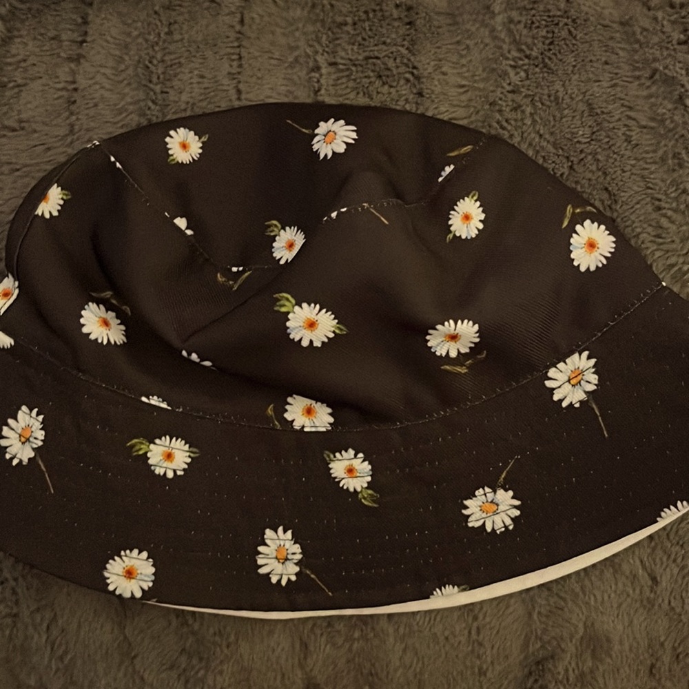 Black Floral Bucket Hat